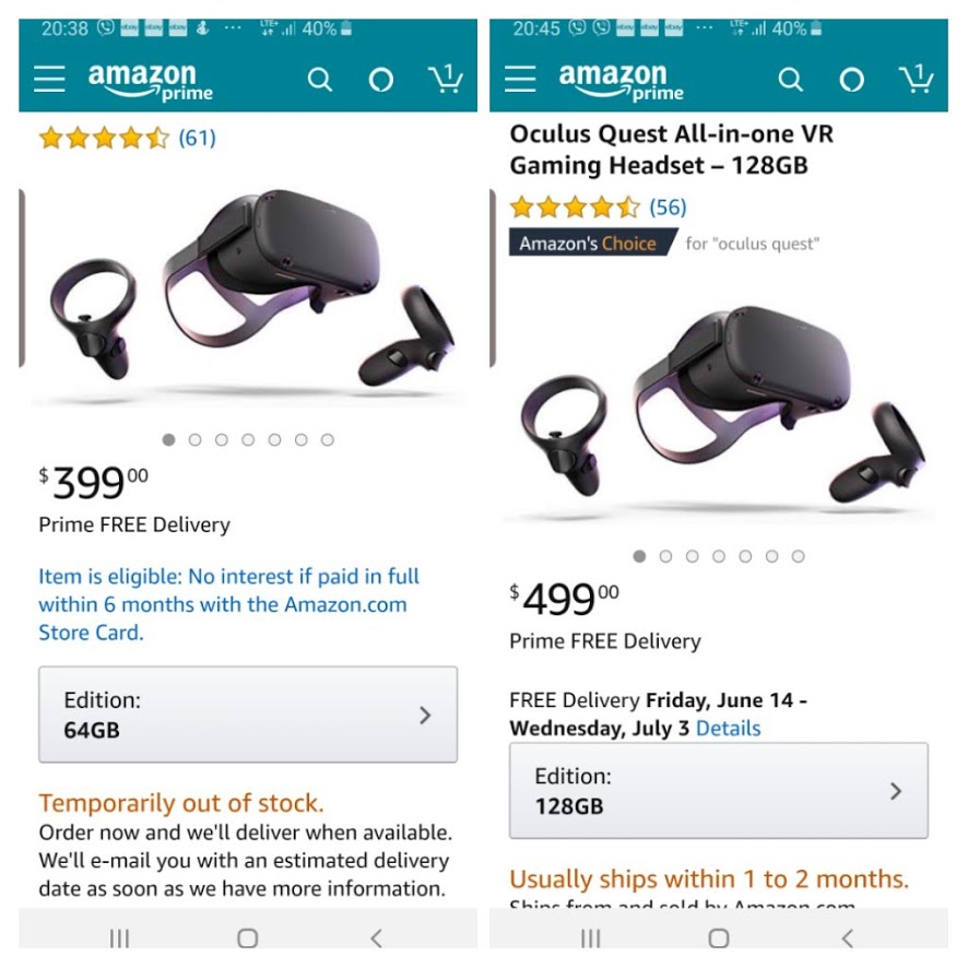 oculus rift s out of stock