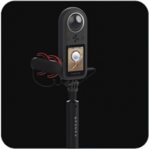 Kandao Qoocam 8K has a 3.5mm mic input jack, and a frame with a cold shoe for a microphone