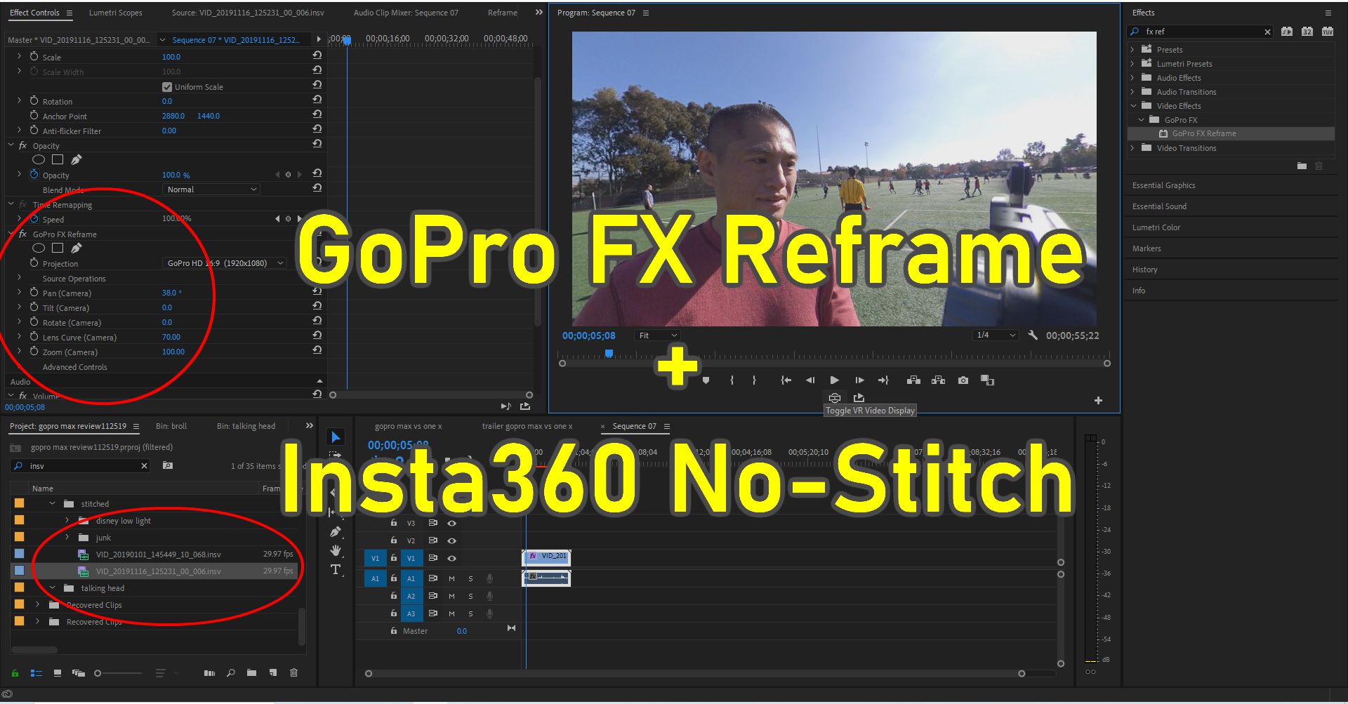 gennemførlig halt Minearbejder GoPro FX Reframe updated: now compatible with Insta360 No-Stitch Plugin -  360 Rumors