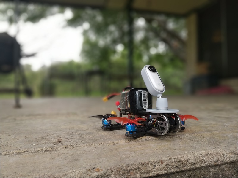 racing drone with gopro mount