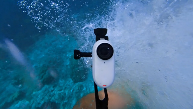 Insta360 Go 3 is waterproof while the ActionPod is water resistant.